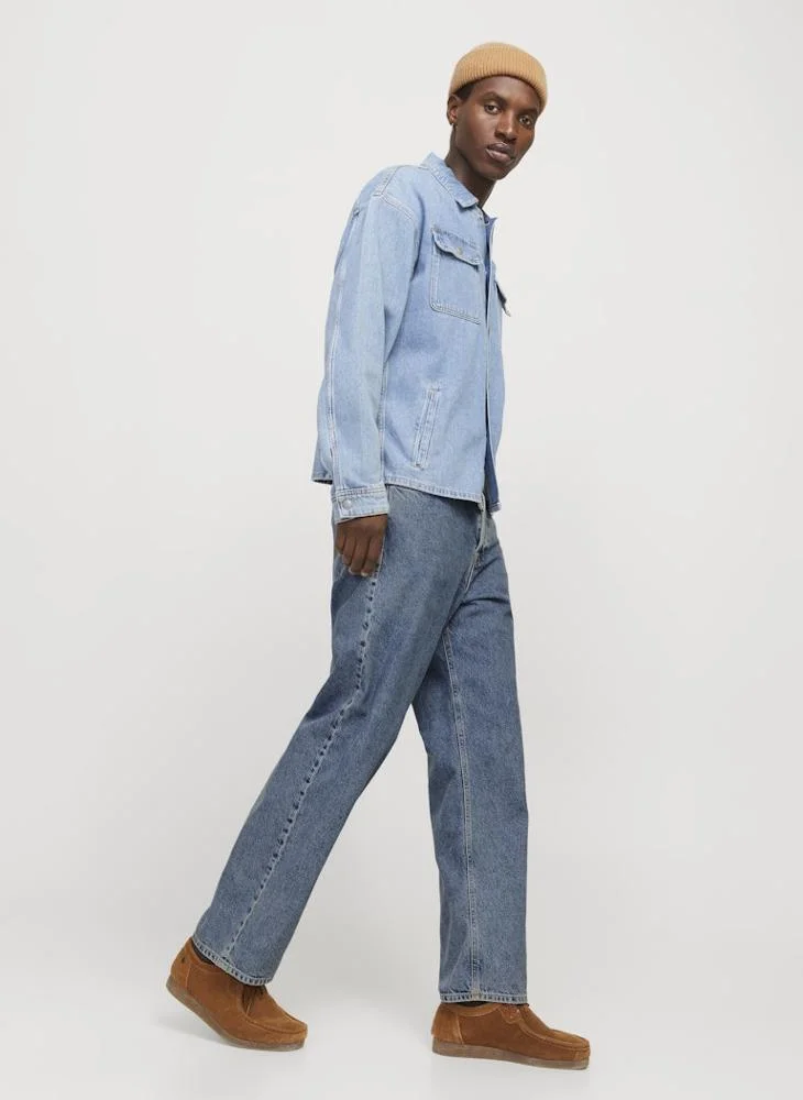 JACK & JONES  Light Wash Relaxed Fit Jeans for Men | Best Price UAE